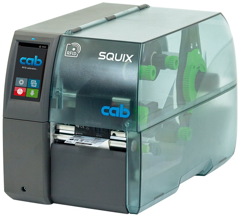 cab SQUIX UHF RFID Label Tag Printer XCQ6 Series (XD Q, PX Q, Hermes Q) Printer -  2-colour thermal transfer label printer designed for on-demand GHS-compliant chemical labelling. 