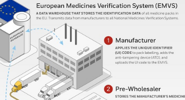 How does the Falsified Medicines Directive (FMD) EU directive supply chain work ?