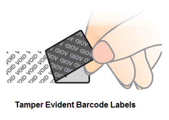 Tamper Evident Barcode Labels