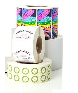 Ink-Jet Colour Paper Labels, White, Blank, Matt or Gloss, Size:100mm x 25mm, (4.0"x1.0"), 8 Rolls/Box, 1429 Labels/Roll, Total: 11,424 Labels/Box, 4.0"O.D , Price per Box.