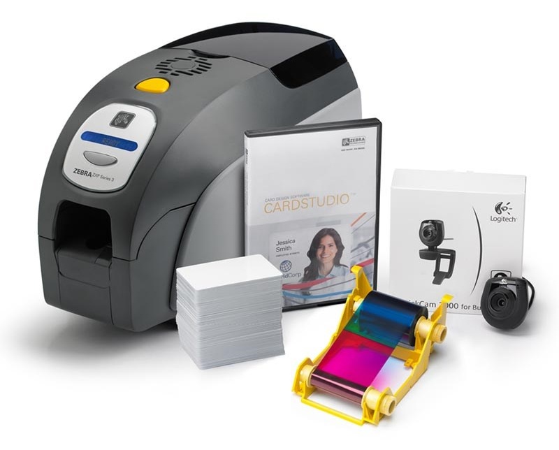 Zebra QuikCard ID Card Production Package ZXP 3 Printer