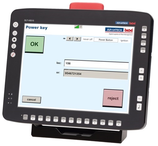 Advantech-DLoG DLT-V83 Series Vehicle Mount Terminals V8312 12"RES CEL 4/32GB WPR7 FR 5K WLAN