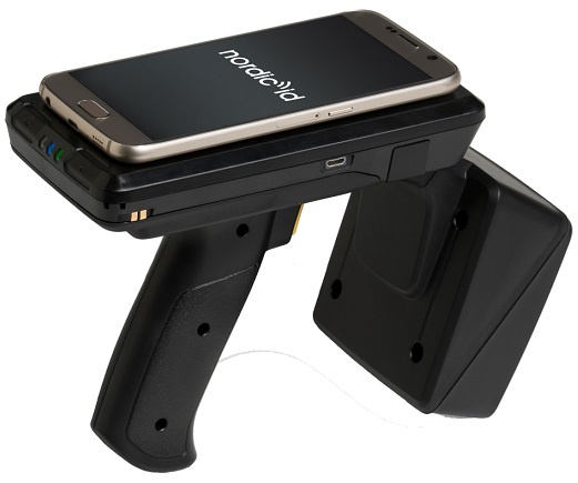 NORDIC ID EXA51e Sled UHF RFID 1D & 2D Barcode Reader for Smart Device via Bluetooth ACD 915** NUR2-1W UHF Quad Lock