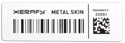 Xerafy Platinum Metal Skin UHF RFID T/T Label/Tags, Size: 58mm (width) x 19.0mm ( length) x 0.8mm (thickness)- 400/box.