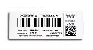 Xerafy Mercury Metal Skin UHF RFID Tag Thermal Transfer Label/Tag, Impinj Monza 4E, 902-928 MHz (US), Size: 101.6mm x 38mm x 0.76mm. MoQ-500
