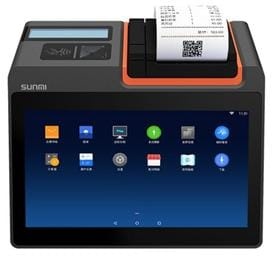 SUNMI D3 MINI Intelligent Desktop Terminal for retail and hospitality, Chip, CD, Scanner (2D), USB, BT (BLE, 5.0), Ethernet, Wi-Fi