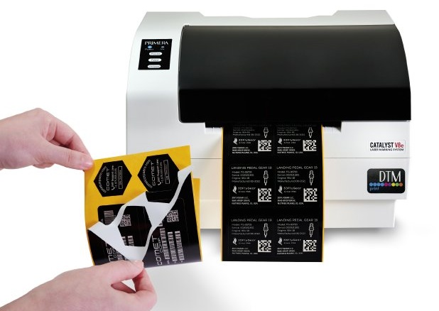 Primera DTM Catalyst V4 Laser Label Marking System 4 Laser Diodes, Max Print/Cut Width: 4.1" (104mm) prints onto highly durable, pre-laminated label substrates. Ideal for asset tags, serial tags, warning labels, information/instruction panels and many oth