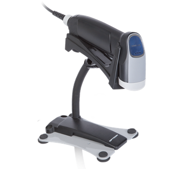 Opticon OPR3201 Laser Barcode Scanner - Opticon OPR-3201 Black USB New Mini Pistol Shape. Includes automatic hands free stand