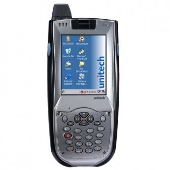 Unitech PA968II, Win WM6.5 Pro, Laser, Bluetooth, 2MP Camera+Flash, 24 Key K/B (incl Battery / Hand Strap)