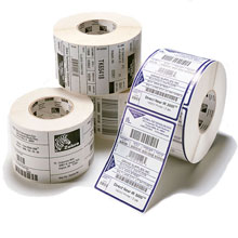 Zebra Z-Ultimate 3000T White / Silver Polyester Labels for Zebra Desktop Printers