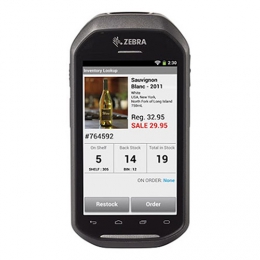 Zebra MC40, 2D, BT, Wi-Fi, PTT, white, blue, Android