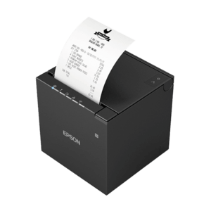 Epson TM-M30IIIWL, Receipt Printer, thermal paper, 8 dots/mm (203 dpi), cutter, USB, USB-C, BT (5.0), Ethernet, Wi-Fi, black, custom logo